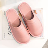 New Arrival Runway Shoes Men Leather Home Slippers Unisex Flat Round Toe Wear Resitant Fashion Shoes Man Slippers House