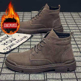 Man Boots Autumn Winter High Quality Men Shoes New Fashion Lace-up Men Casual Boots Shoes