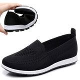 Vipkoala Spring and autumn elderly women's shoes casual shoes non slip soft soled cloth shoes comfortable fashion single shoes woven casu