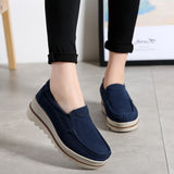 Spring Women Flats Shoes Woman Platform Slip On Flats Sneakers Women Suede Ladies Tenis Loafers Moccasins Casual Shoes