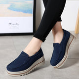 Spring Women Flats Shoes Woman Platform Slip On Flats Sneakers Women Suede Ladies Tenis Loafers Moccasins Casual Shoes