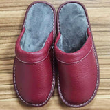 New Arrival Runway Shoes Men Leather Home Slippers Unisex Flat Round Toe Wear Resitant Fashion Shoes Man Slippers House