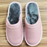 New Arrival Runway Shoes Men Leather Home Slippers Unisex Flat Round Toe Wear Resitant Fashion Shoes Man Slippers House