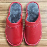 New Arrival Runway Shoes Men Leather Home Slippers Unisex Flat Round Toe Wear Resitant Fashion Shoes Man Slippers House