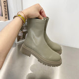 Autumn and Winter New Thick-soled Luxury Chelsea Boots Leather Designer Women's Boots Winter Thick Boots Women's Shoes