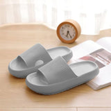 Vipkoala Home Slippers Women Summer Thick Platform Sandals Couples Indoor Bathroom Anti-slip Slides Ladies Men's Shoes